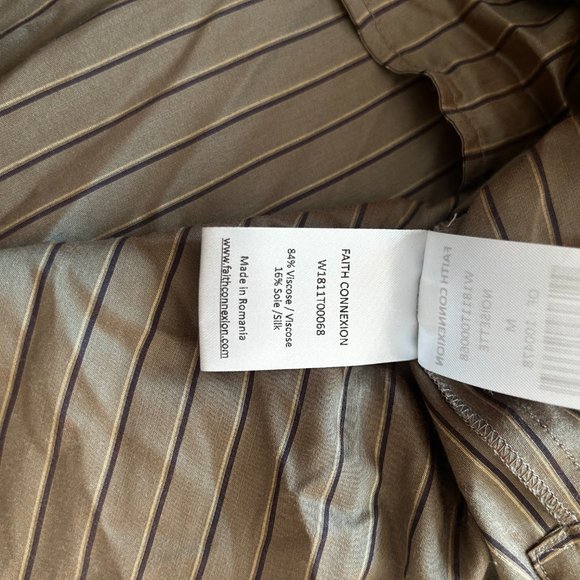 Faith Connexion 1/3 button up Silk & Viscose Striped Shirt - Picture 9 of 10